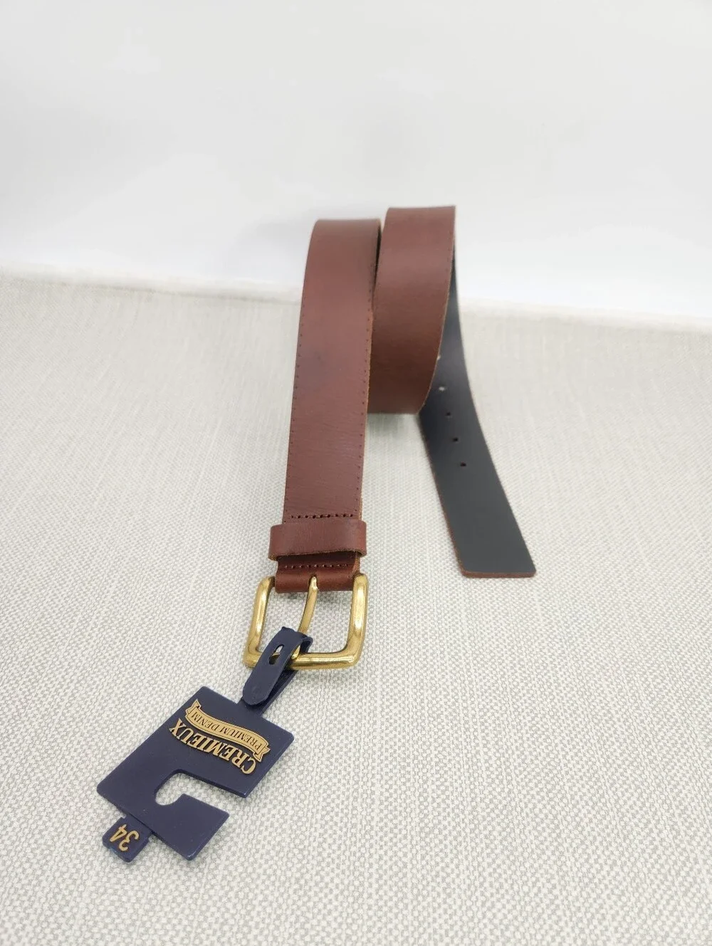 Cremieux Size 34 Brown Leather Belt